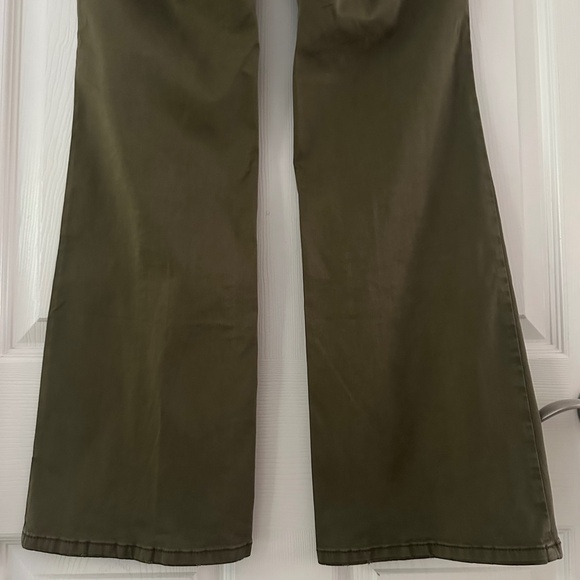 Anthropologie Pilcro Demilune Boot Utility Flare Pant Green Women's Size 26 - Picture 8 of 15